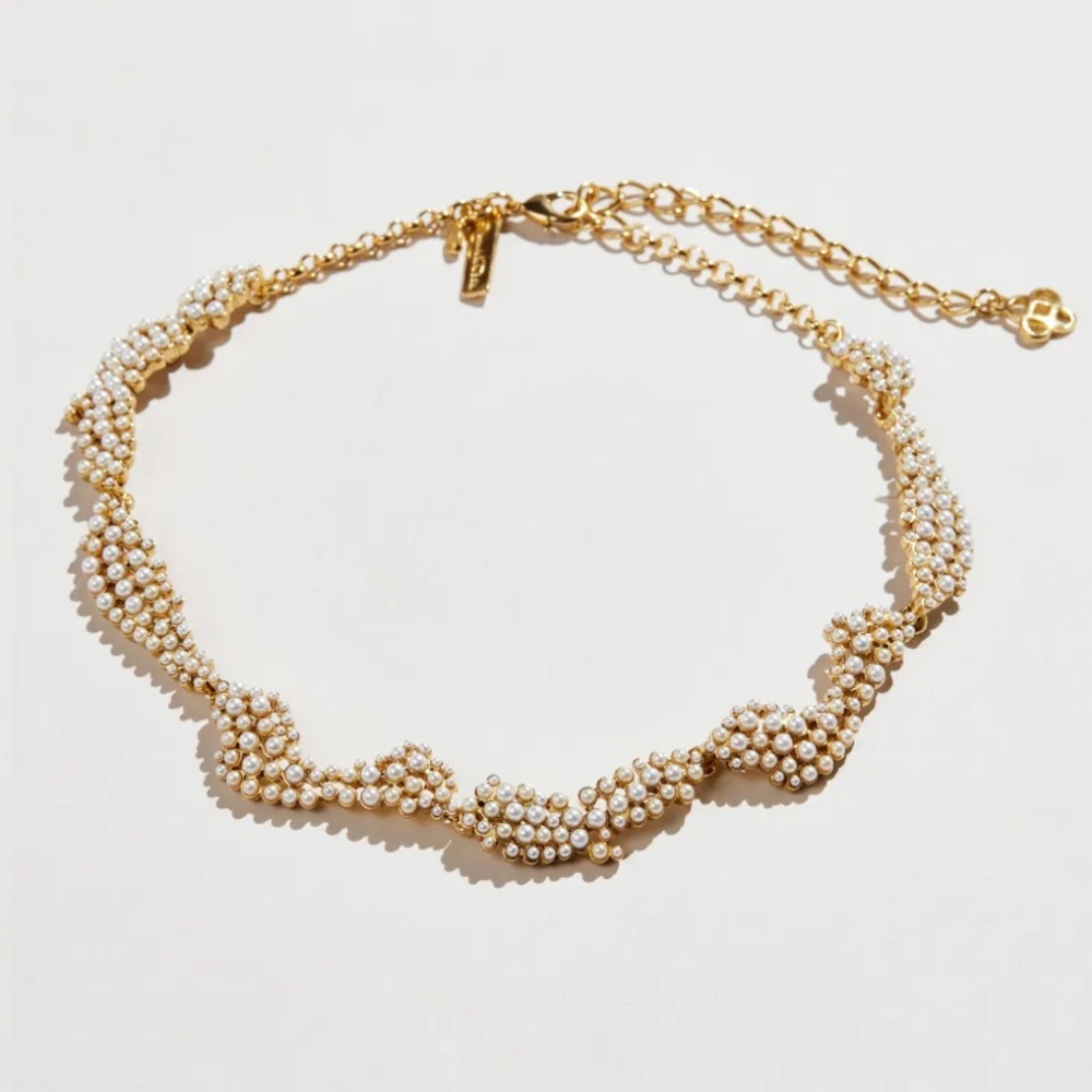 Oscar de la Renta Torn Paper Necklace